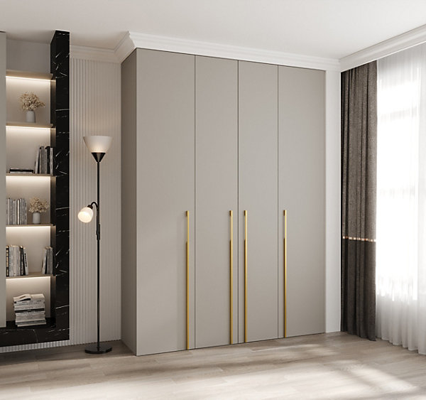 Armoire Como 3 a portes battantes H. 245 x L. 180 x P. 50, 4 portes