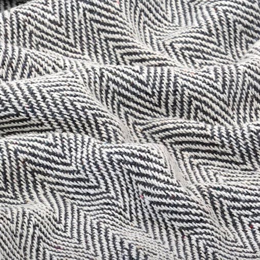 NNEVL Throw Cotton Herringbone 160x210 cm Navy Blue