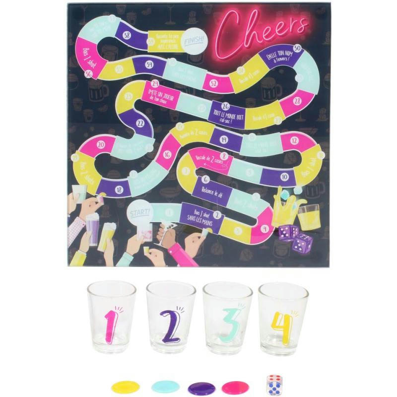 - Jeu à boire jeu de plateau avec 4 shooters