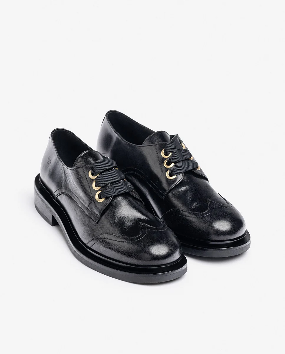 Zapato plano LEI-004 negro