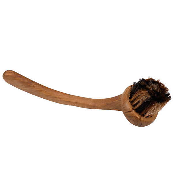 Lot de 2 brosses incurvées en bois de teck et poils doux - OPHELIA
