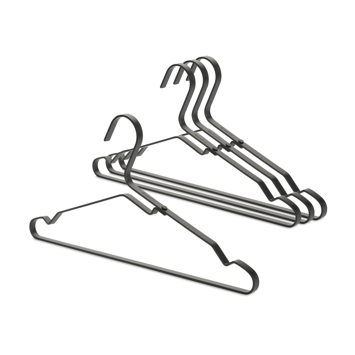 Brabantia Aluminium Kledinghangers, set van 4 - Black