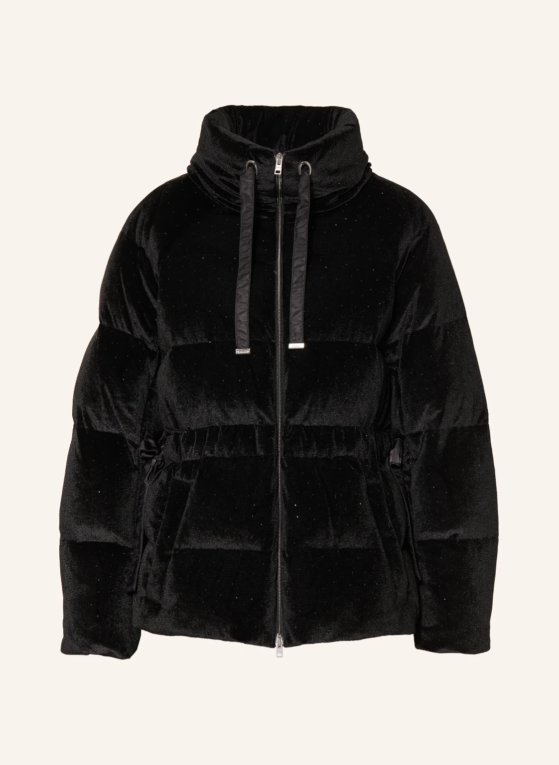 HERNO Daunenjacke aus Samt mit Schmucksteinen
