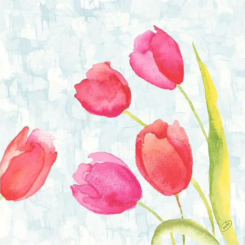 Serviette 50er-Set Painted Tulips