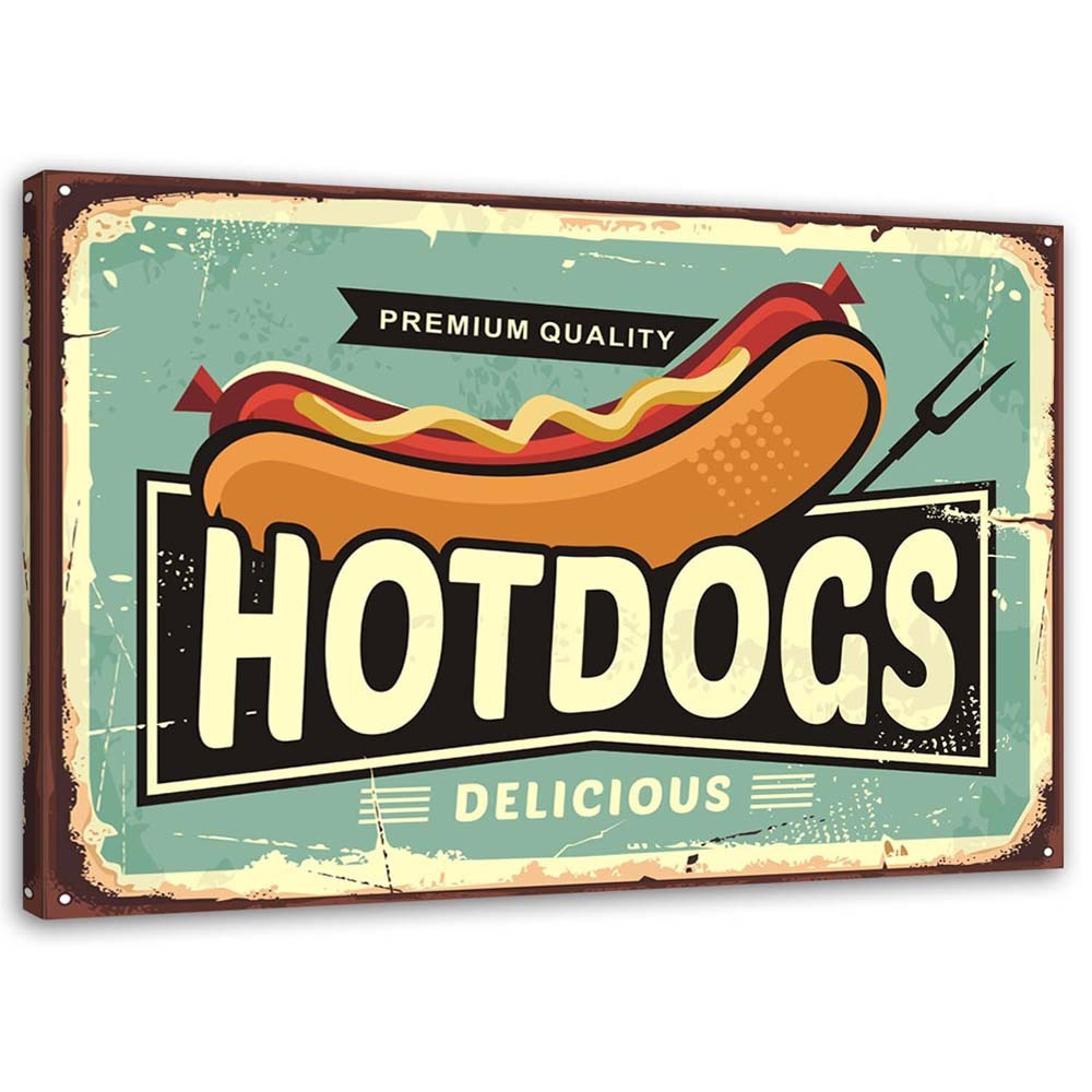 Feeby Obraz na płótnie Retro Hot Dog 60x40