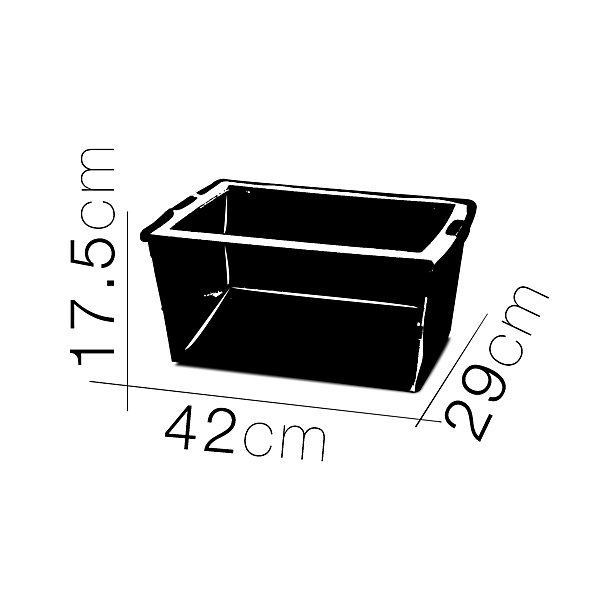 Lot 8 boîte de rangement hermétique 15 L, caisse de transport avec couvercle solide et clips sur les côtés-L 42 x P 29 x H 17.5 cm