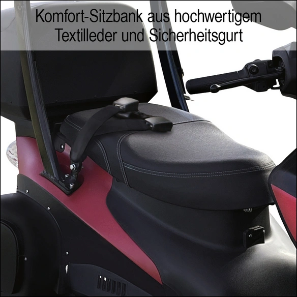 E-Roller »Lucca Duo«, max. 40 km/h, Reichweite: 50 km, rot