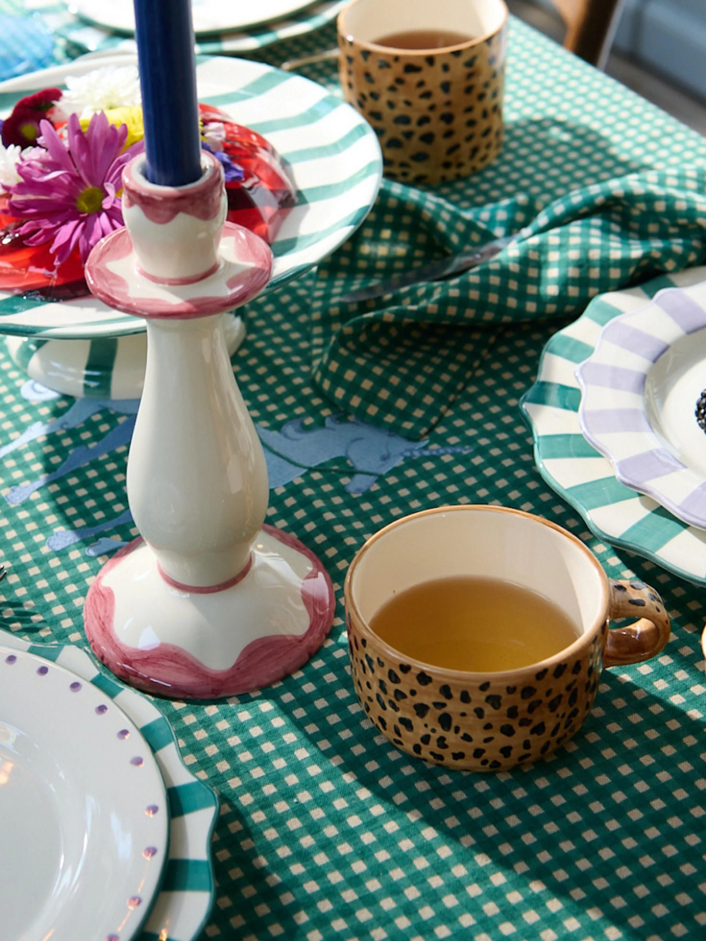 Handbemalte Tasse Leopard