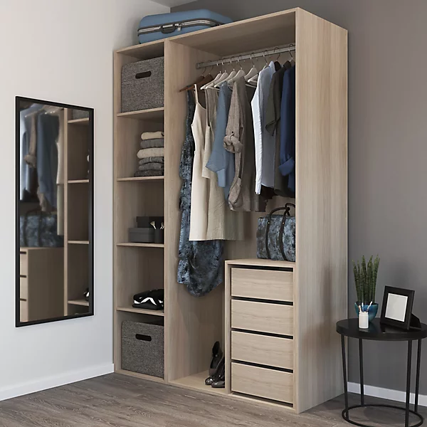Barre de penderie en acier gris GoodHome Atomia 100 cm