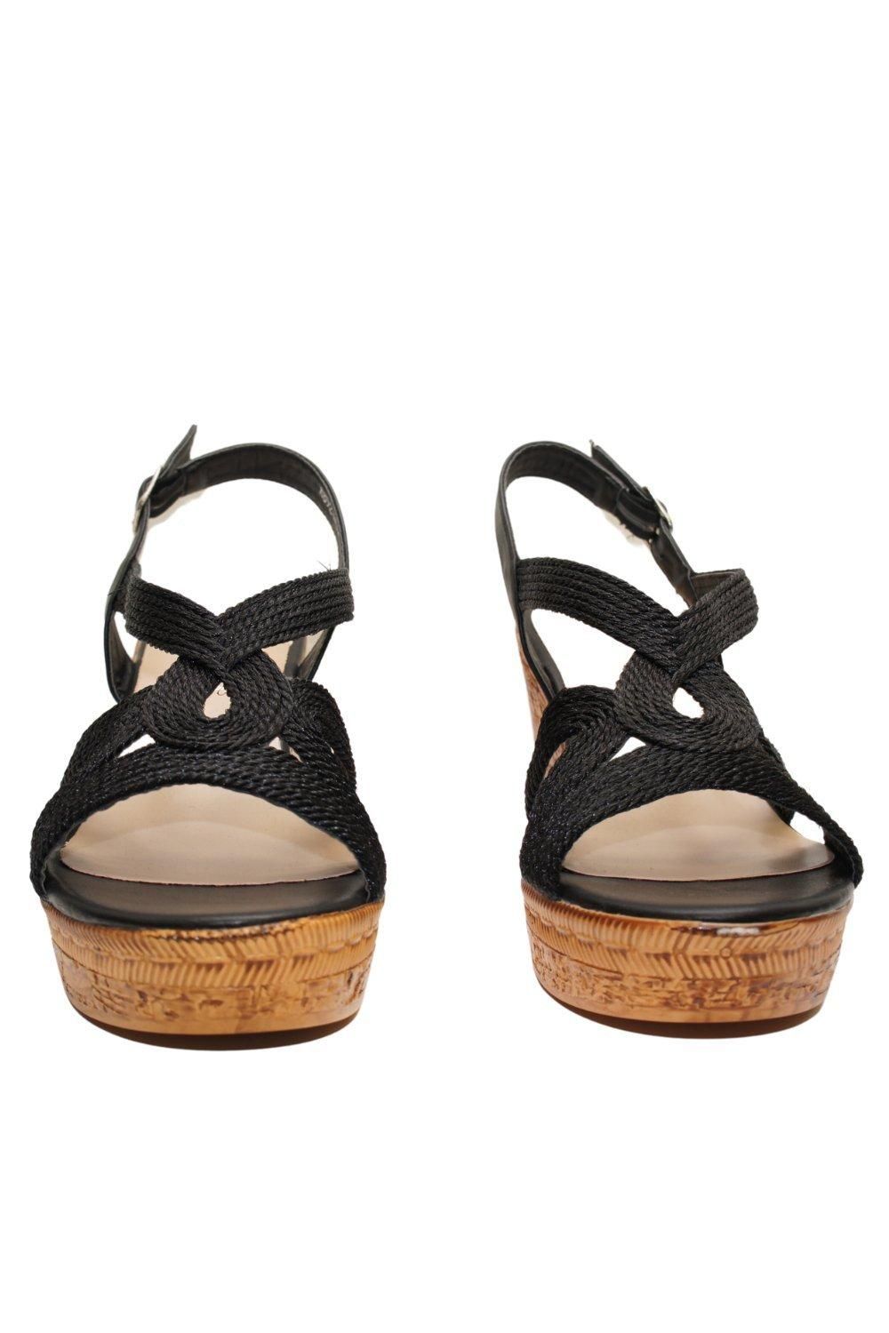 IVACHY Wedge Ladies Strappy Metallic Sandal