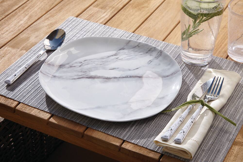 CANVAS Faux Marble Dinner Plates, 1-pc
