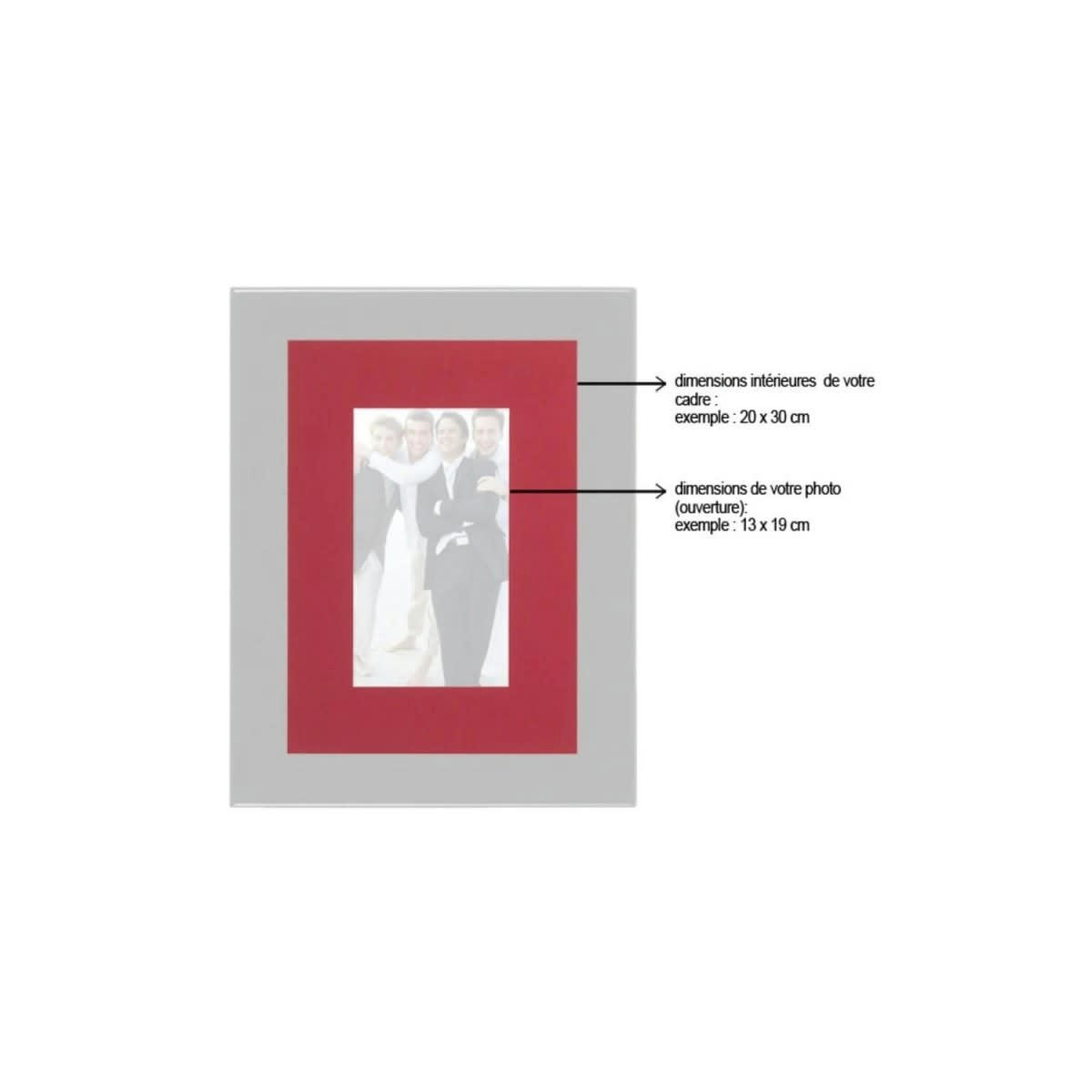 PASSE-PARTOUT DOUBLE - Passe-partout double blanc crème 24x30 cm ouverture 15x20 cm carton