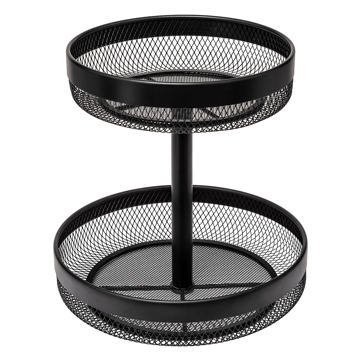 Fruteira MAYAJ preto com 2 níveis