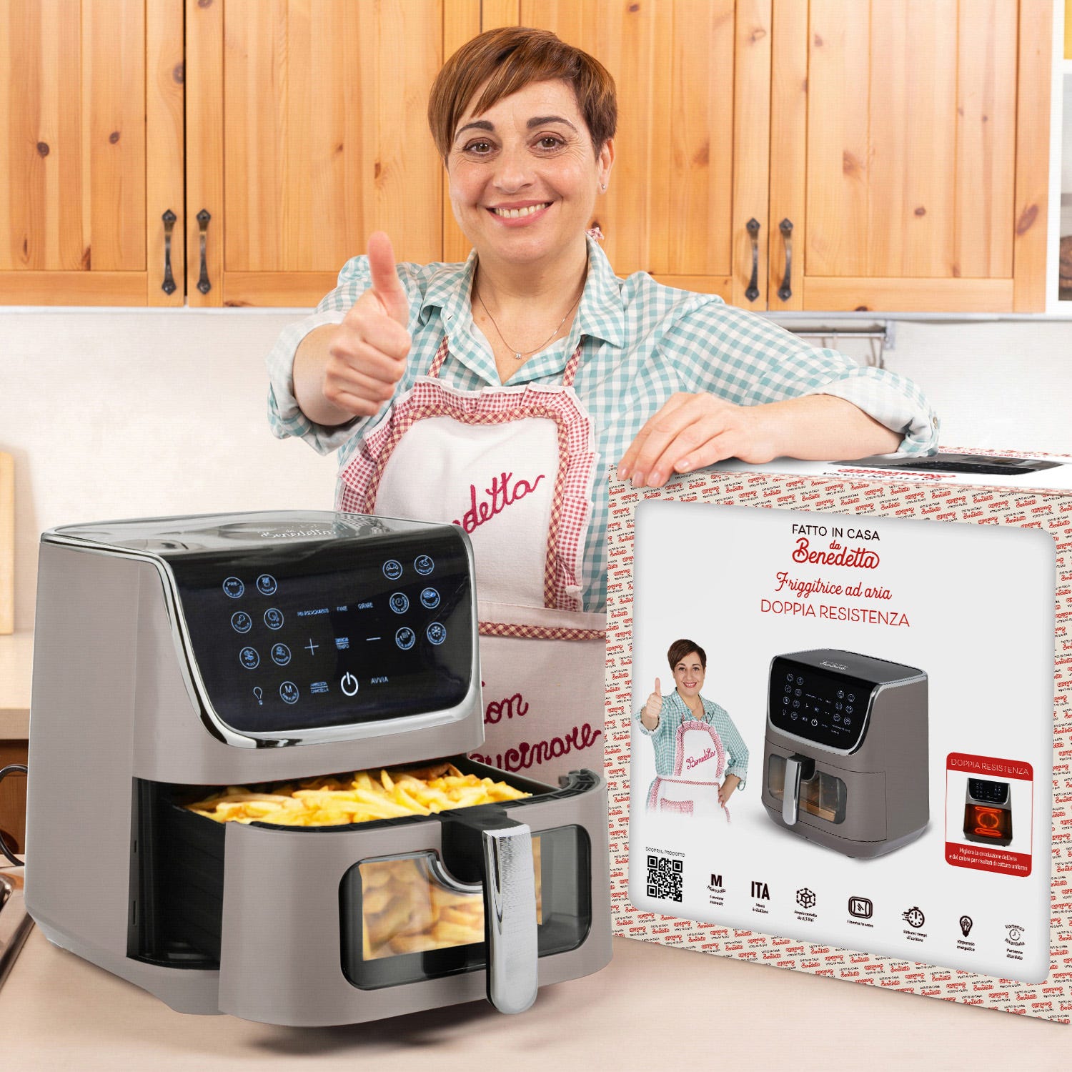 Friggitrice ad aria doppia resistenza 6,5 L Fatto in casa da Benedetta