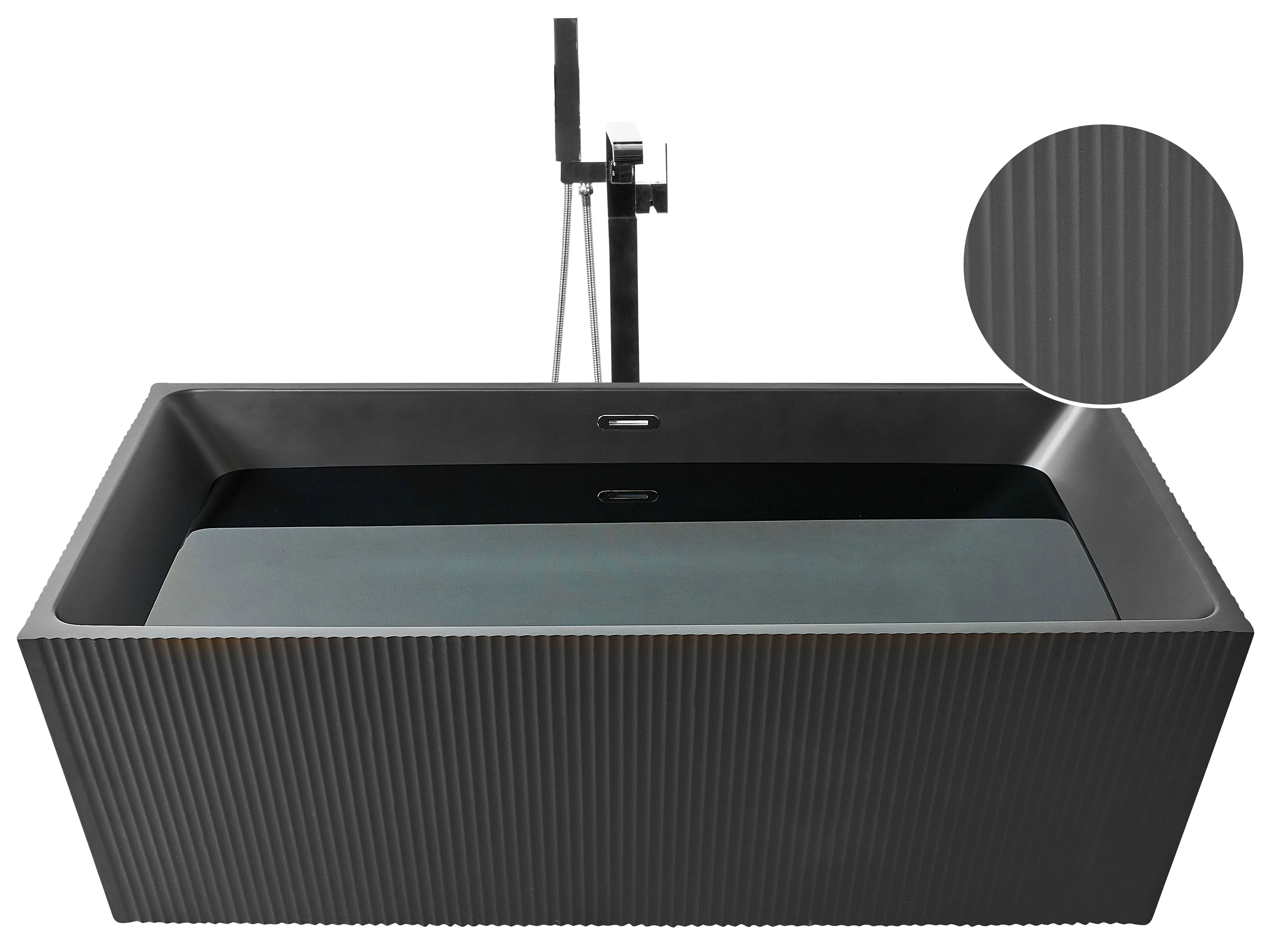 Freestanding Bathtub GOCTA 1690 x 800 mm Black