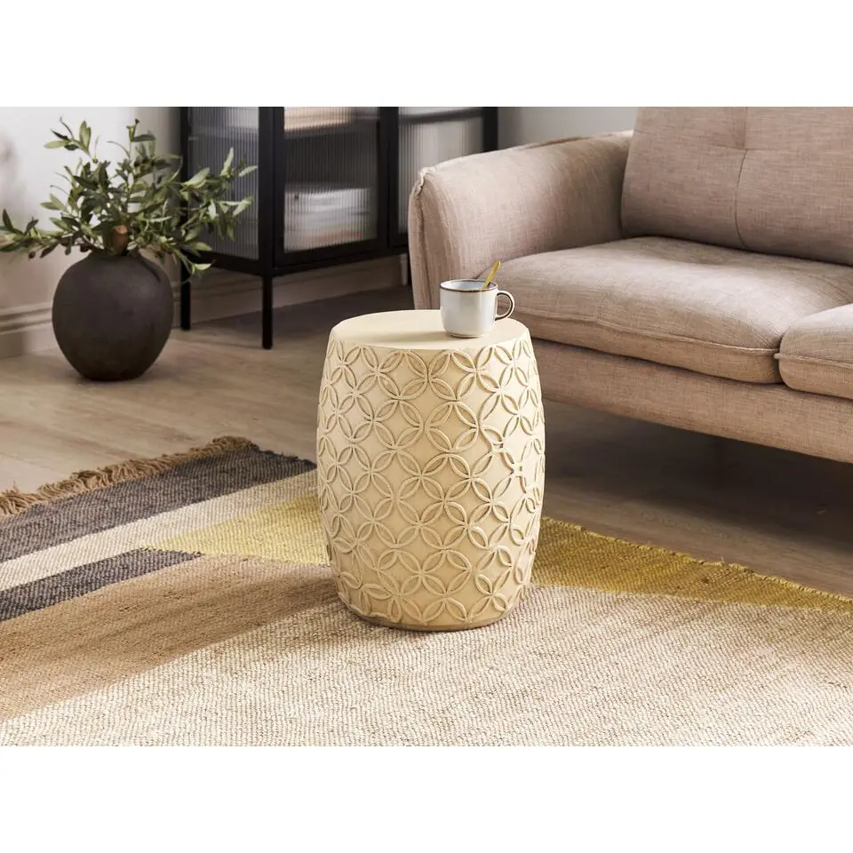 ZOGNO - Bijzettafel - Lichtbeige - Lichtbeton