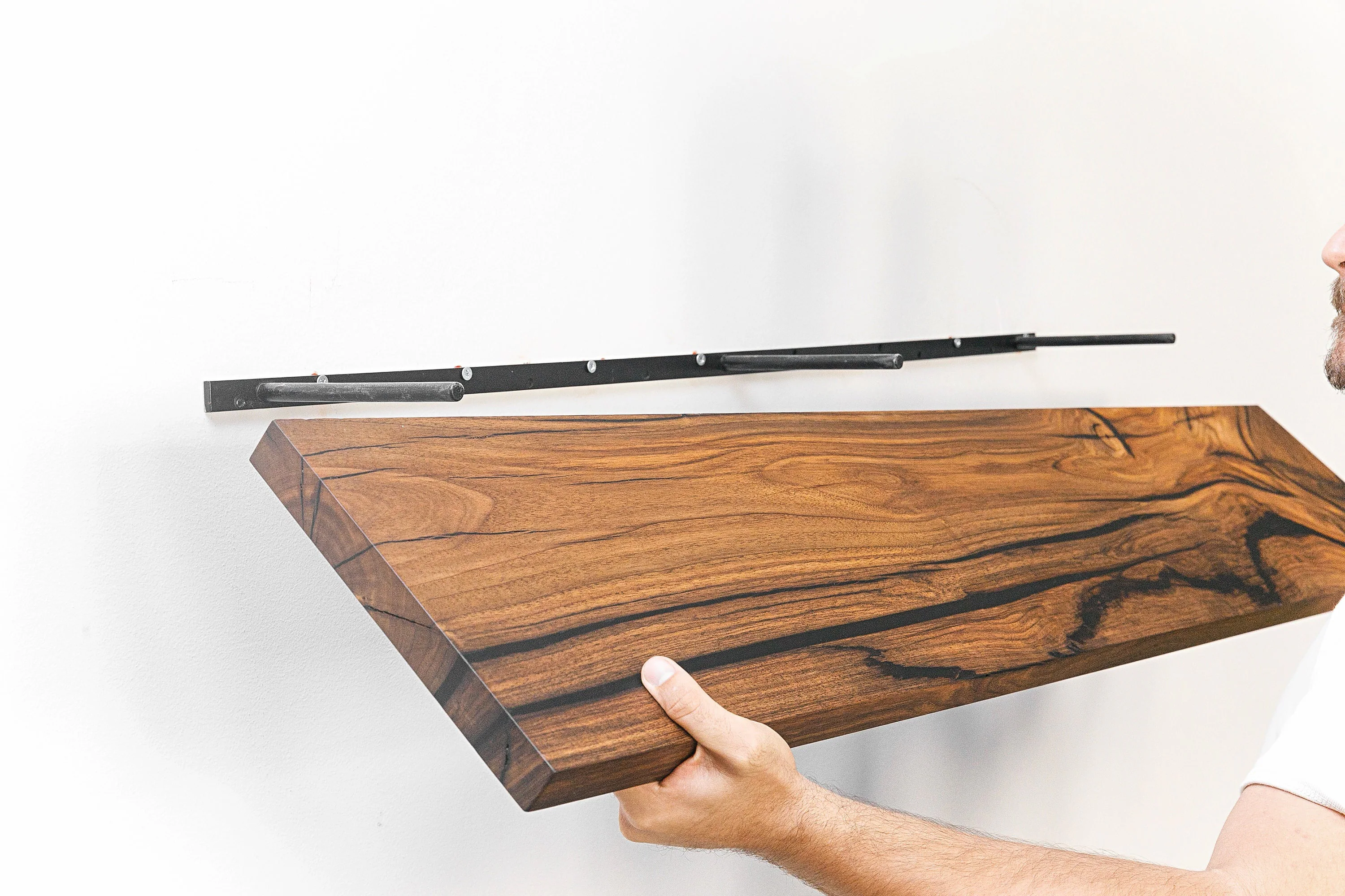Live Edge Walnut Floating Shelves, Reclaimed Industrial Wooden Floating Shelves, Farmhouse Heavy Duty Floating Shelves, Bathroom Shelf