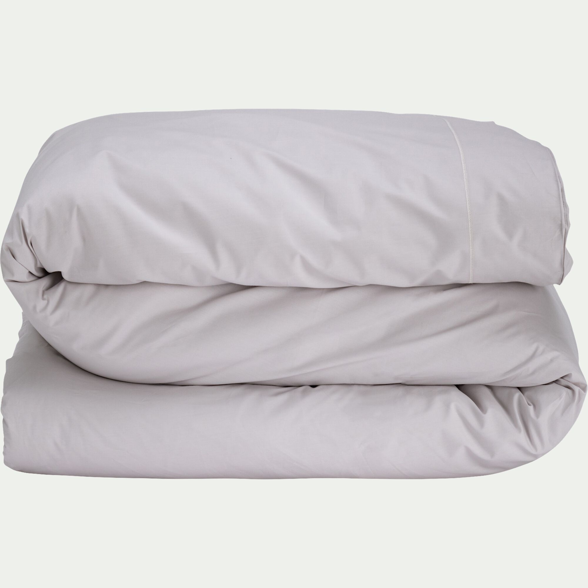 MARLY - Housse de couette en percale de coton 240x220cm - gris perle