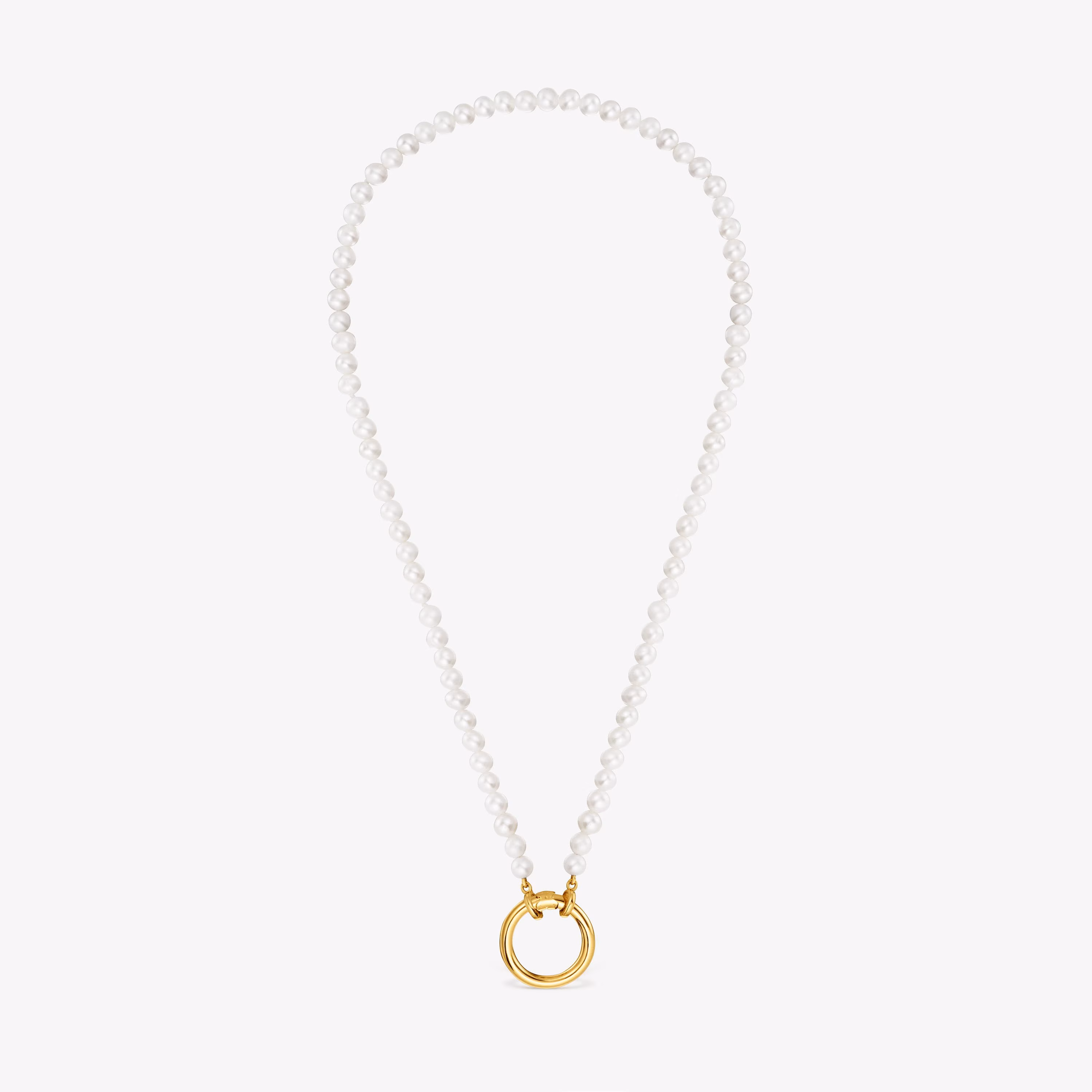 Collar con perlas cultivadas y baño de oro de 18 kt sobre plata Hold