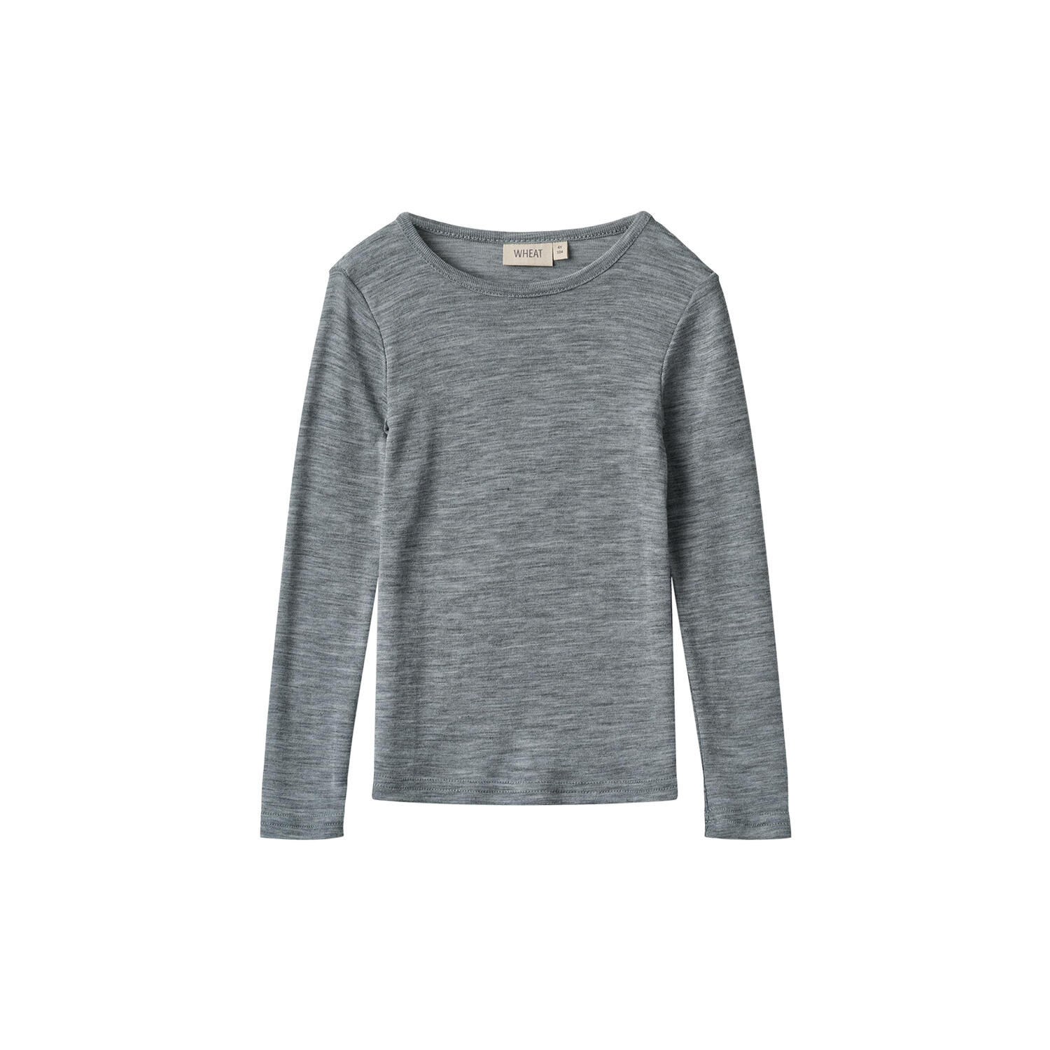 Wool T-Shirt L/S Alfie, 0224 melange grey