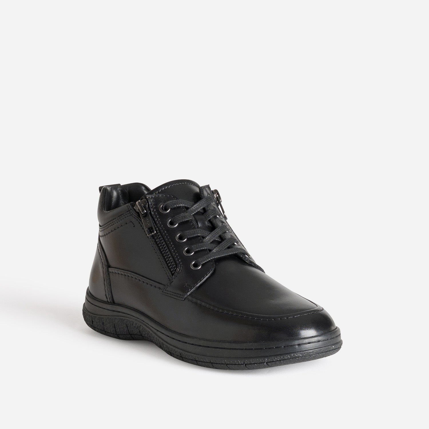 Boots à lacet FRANCE ARNO noir cuir