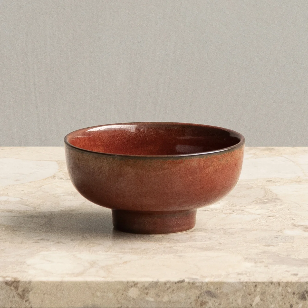 Audo - New Norm Schüssel auf Fuß, Ø 12 cm, dark glazed