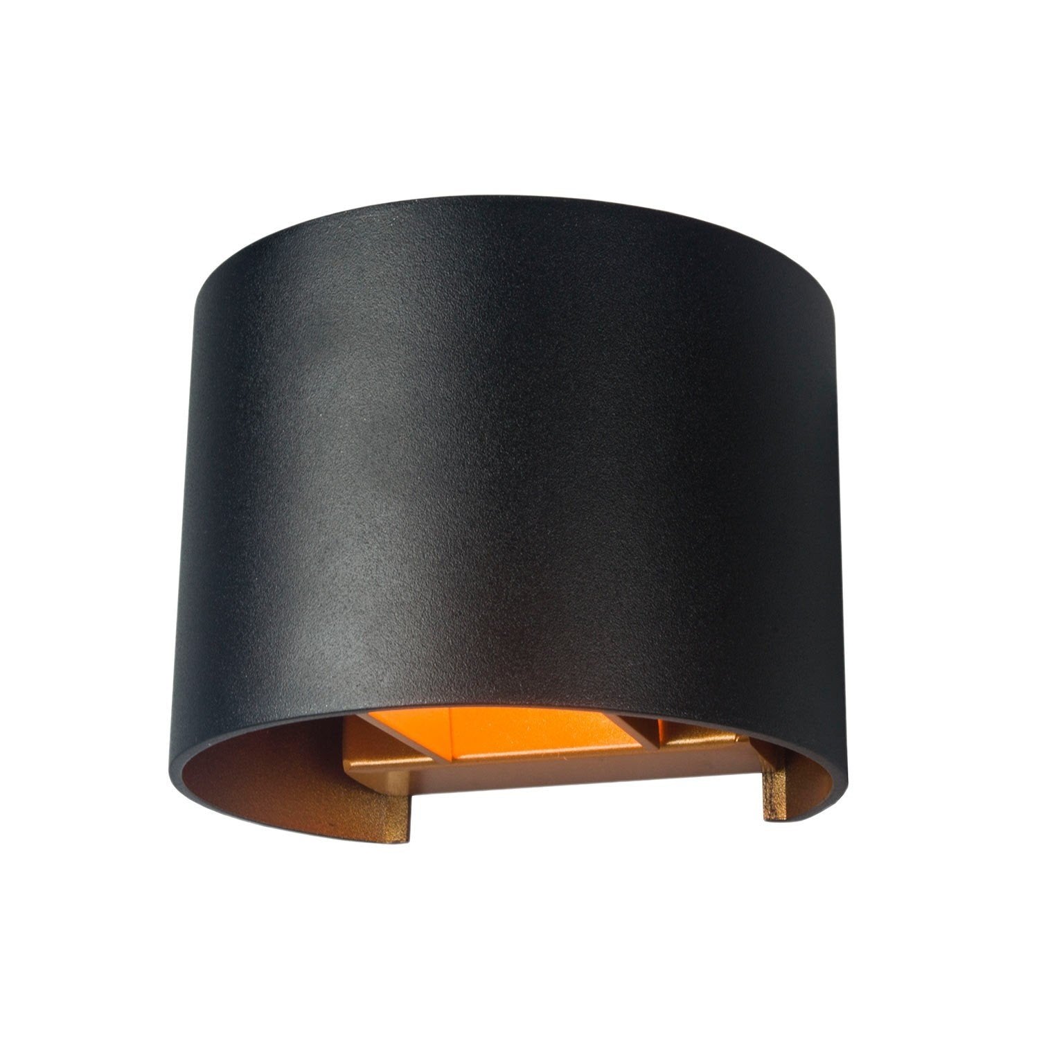 Artdelight wandlamp Gyro - 1 lichts - 11.2 x 9.7  cm - zwart goud