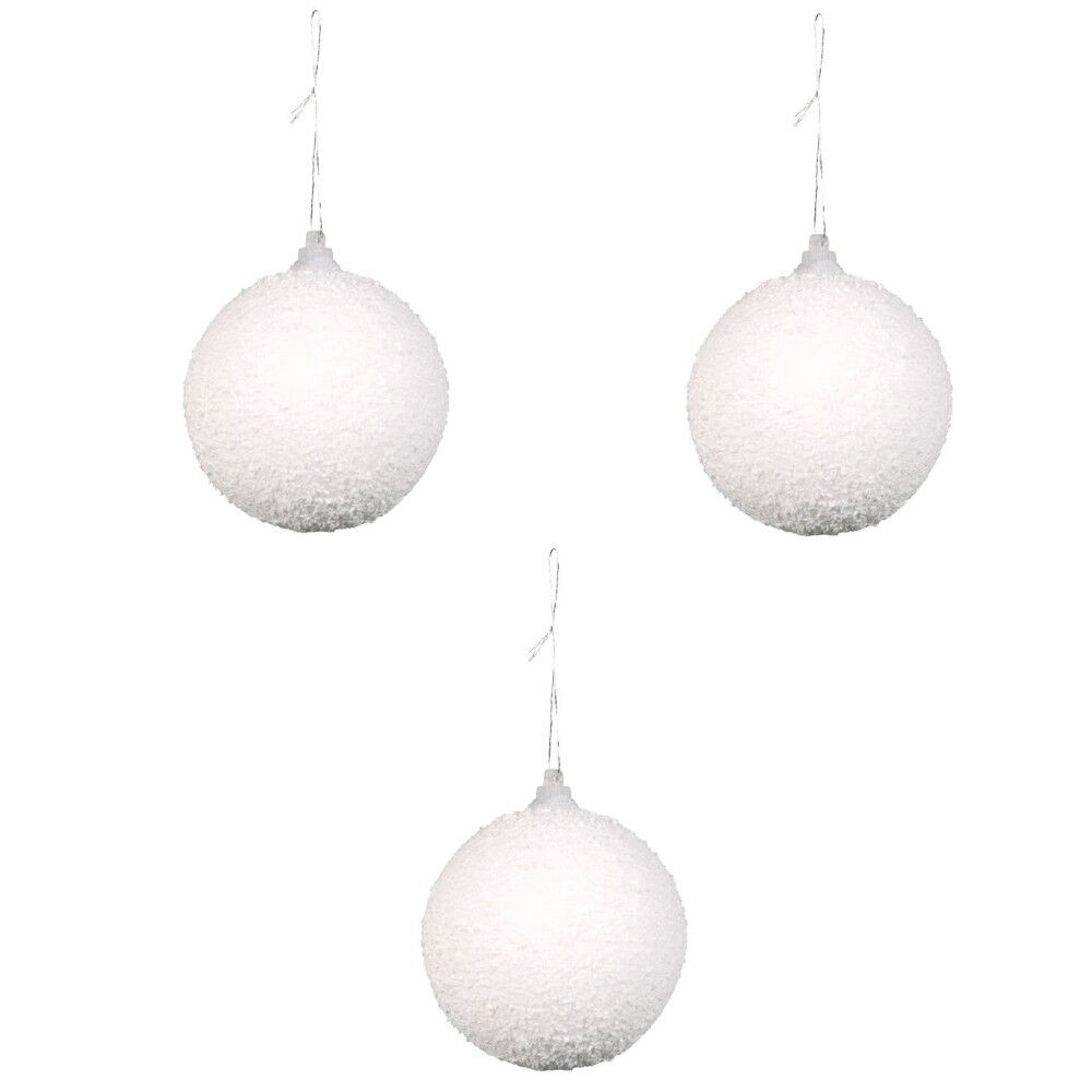 Boule de No&euml;l imitation neige X3