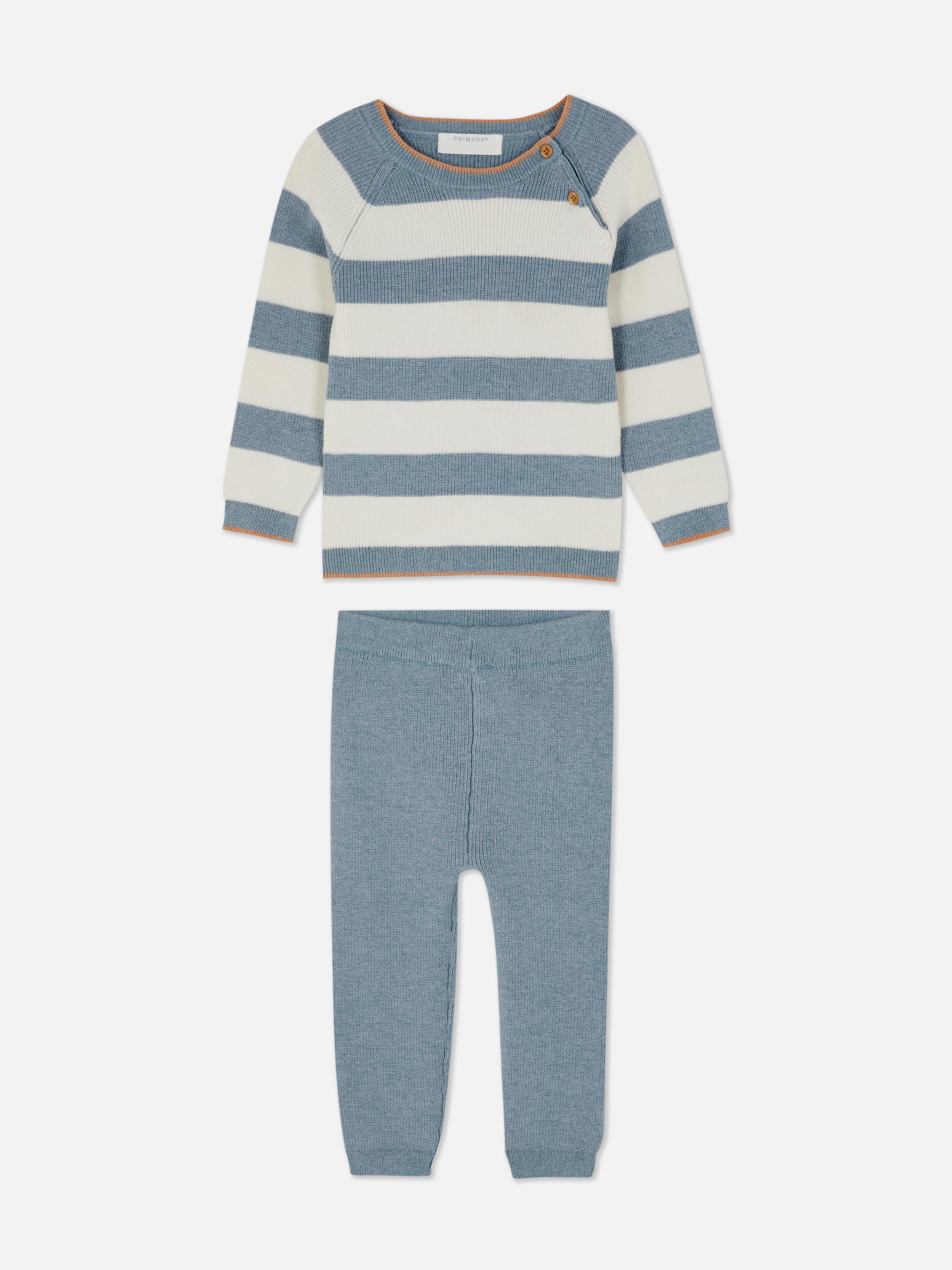 0-36mths | Stripe Sweater and Knit Leggings Set