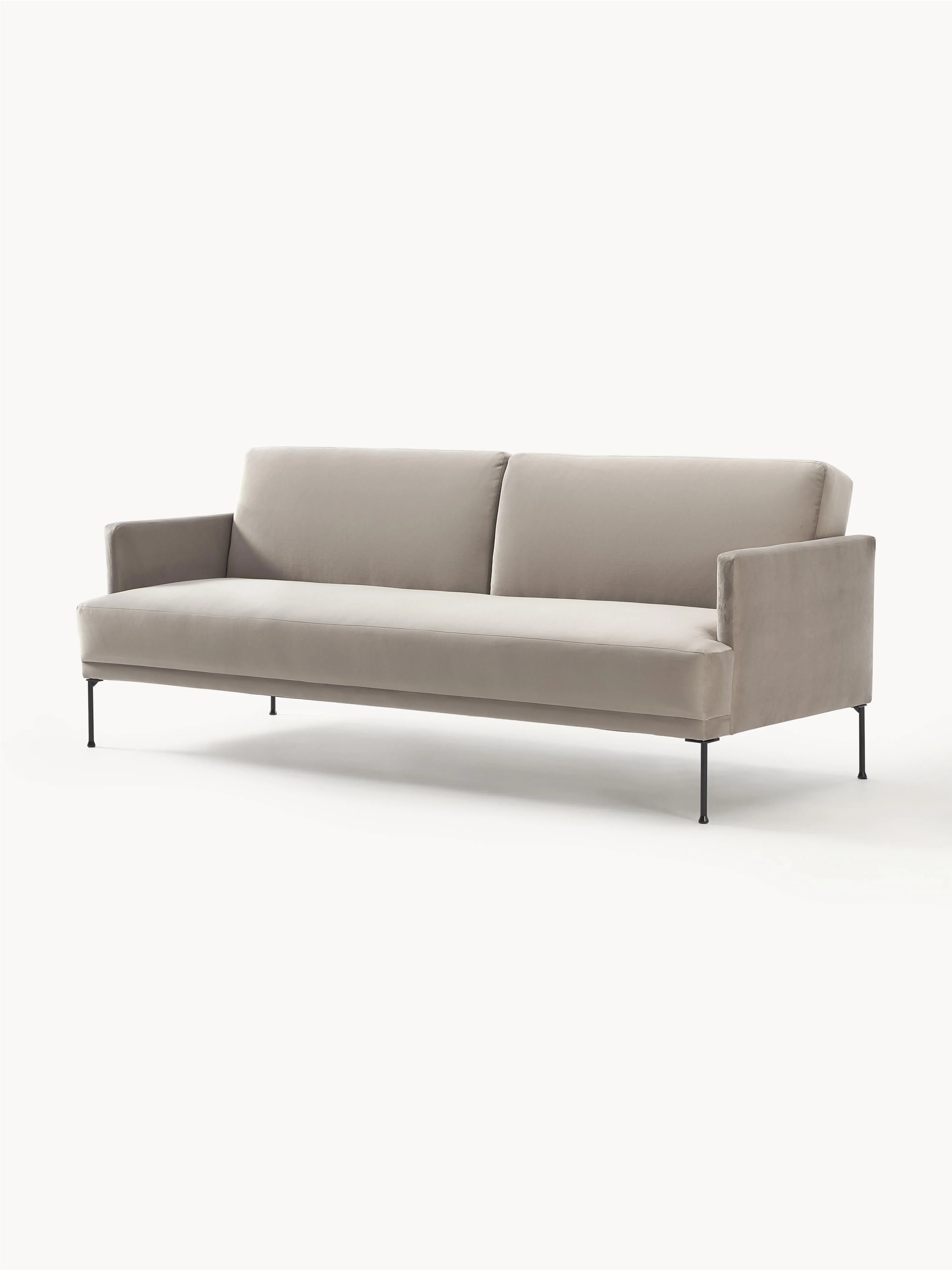 Samt-Schlafsofa Fluente (3-Sitzer)