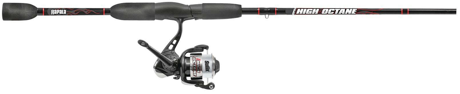 Rapala High Octane Spinning Fishing Rod and Reel Combo, Pre-Spooled, Anti-Reverse, Medium, 6-ft, 2-pc