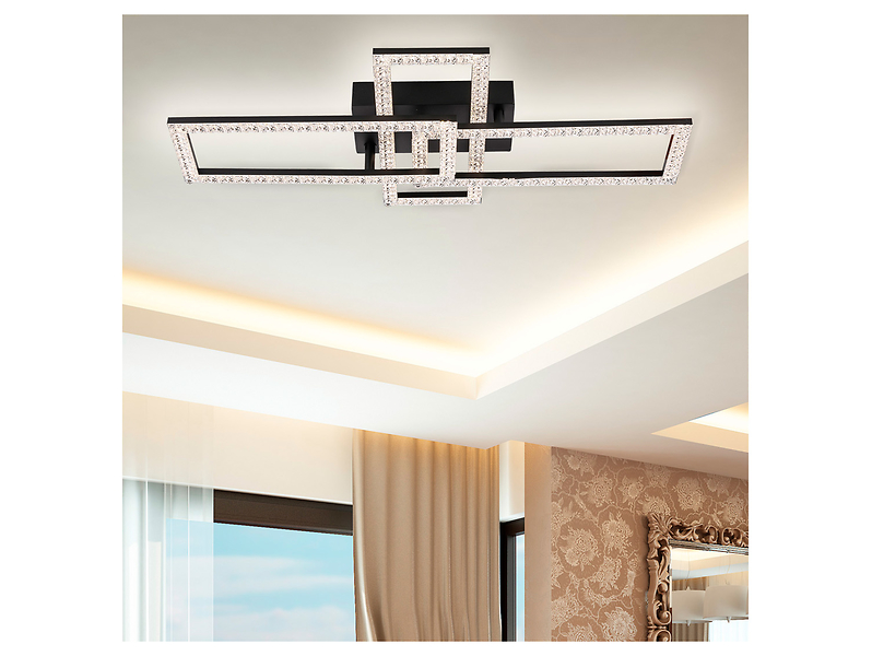 Lampa sufitowa Elza LED 3-punktowa 62 cm akrylowa czarna