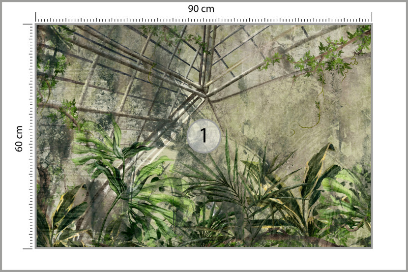 Fototapeta Tropikalne Rośliny Ogród Abstrakcja 90x60cm