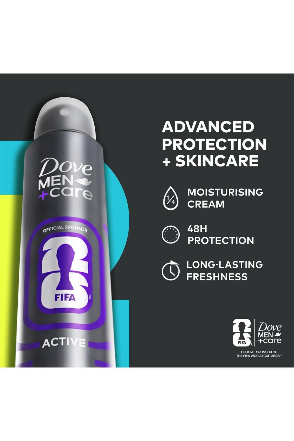Dove Men Care Anti-Perspirant FIFA Limited Edition Deo Spray 200ml,6pk