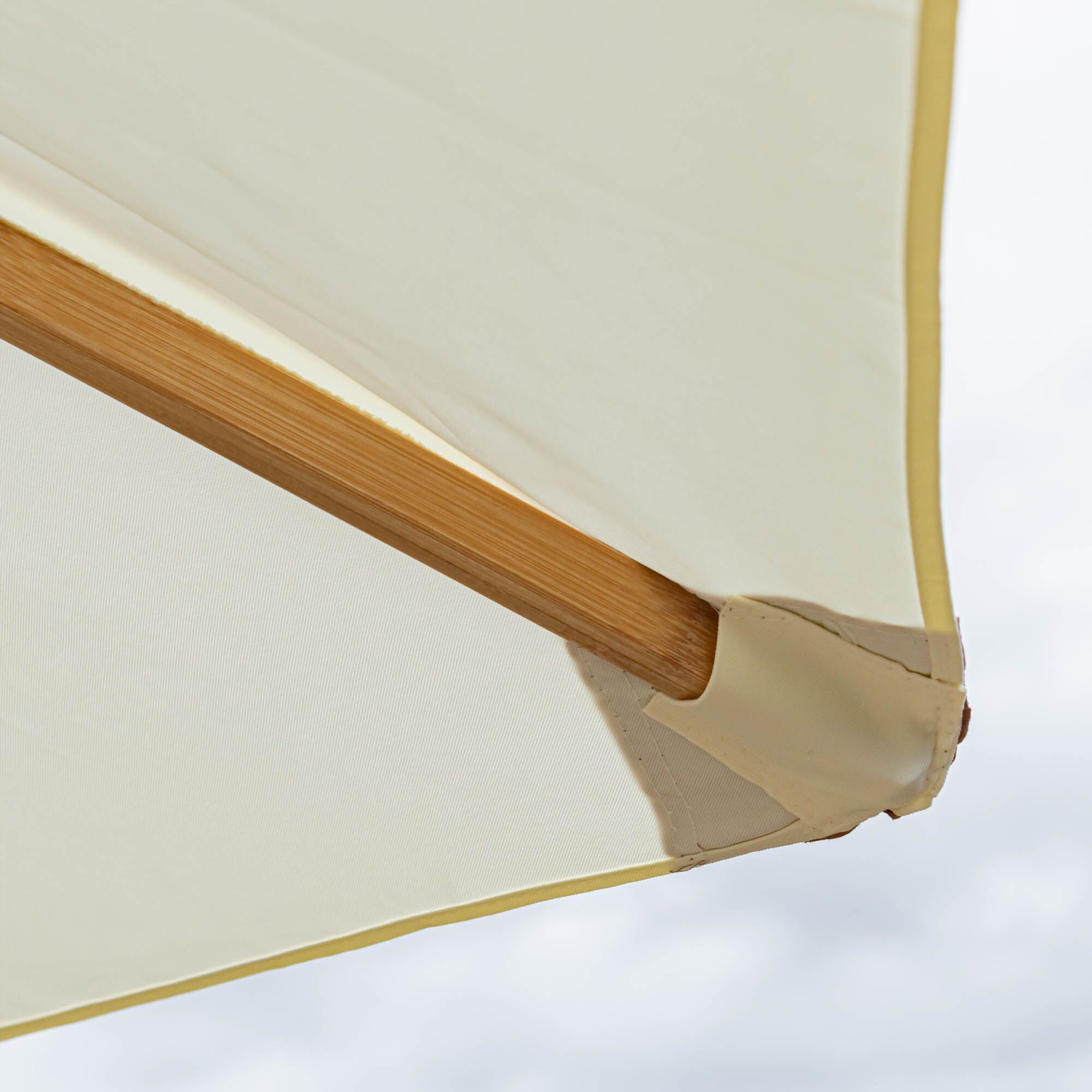 TELESE - Parasol droit en bambou D270cm - blanc écru