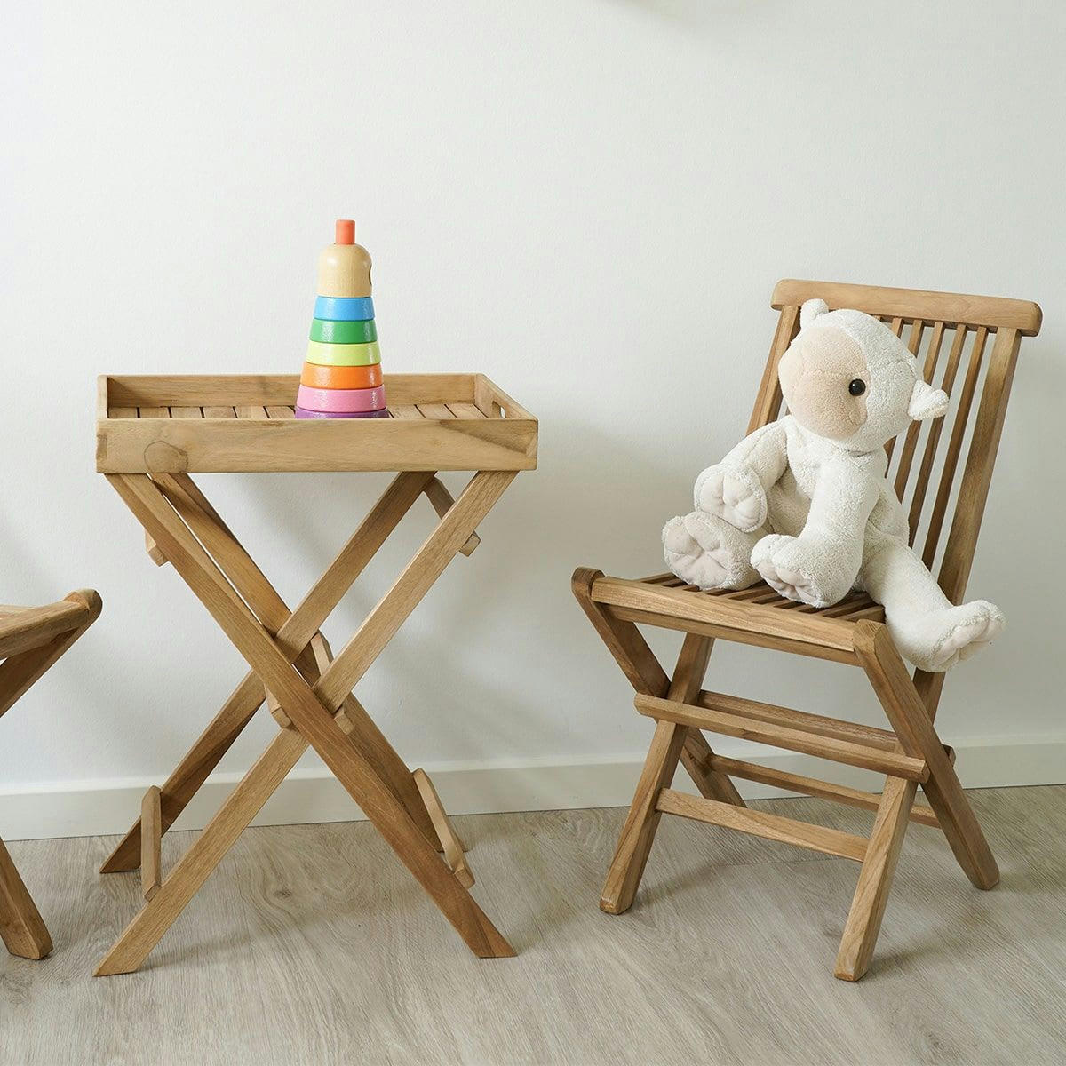 HORIZON - Table  basse d'appoint h.49,5cm en teck