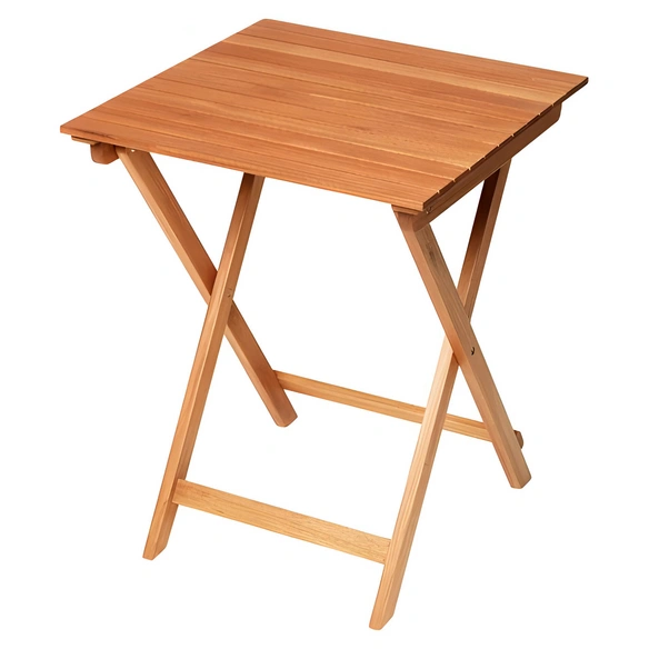 Klapptisch, BxHxL: 60 x 74 x 60 cm, Tischplatte: Eukalyptusholz