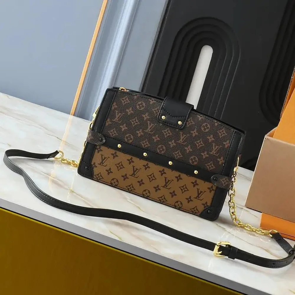 Louis Vuitton LV Trunk Clutch Box Bag Clutch Shoulder Crossbody Bag