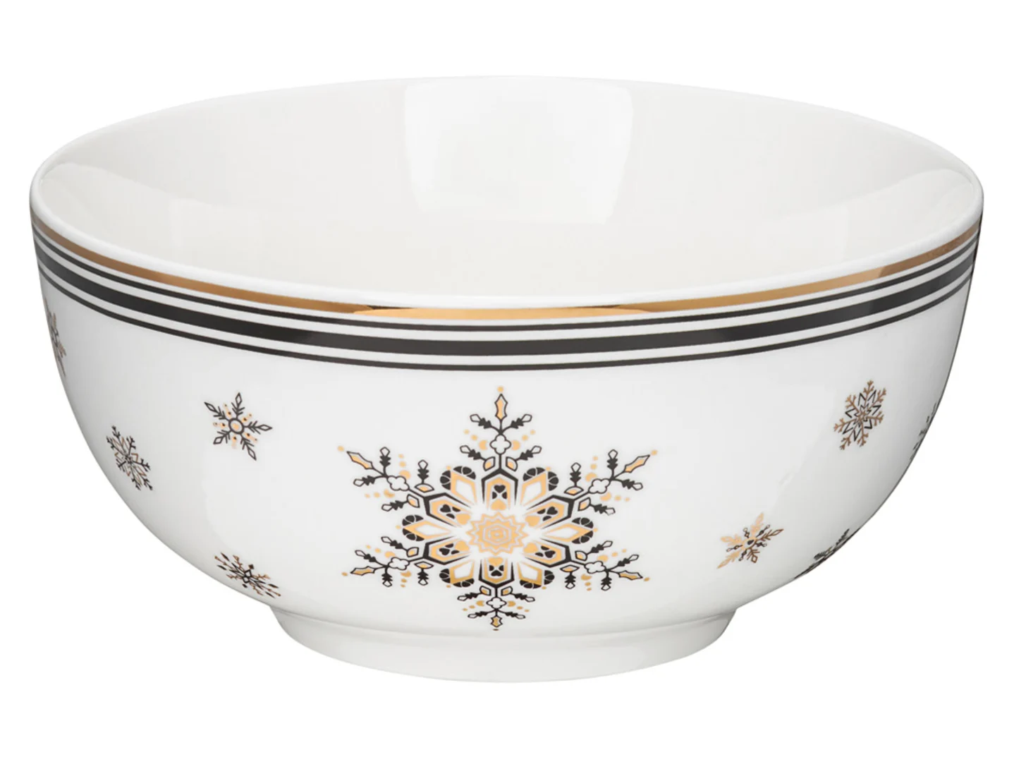 Miska świąteczna Art Deco Stars NBC 610 ml biała
