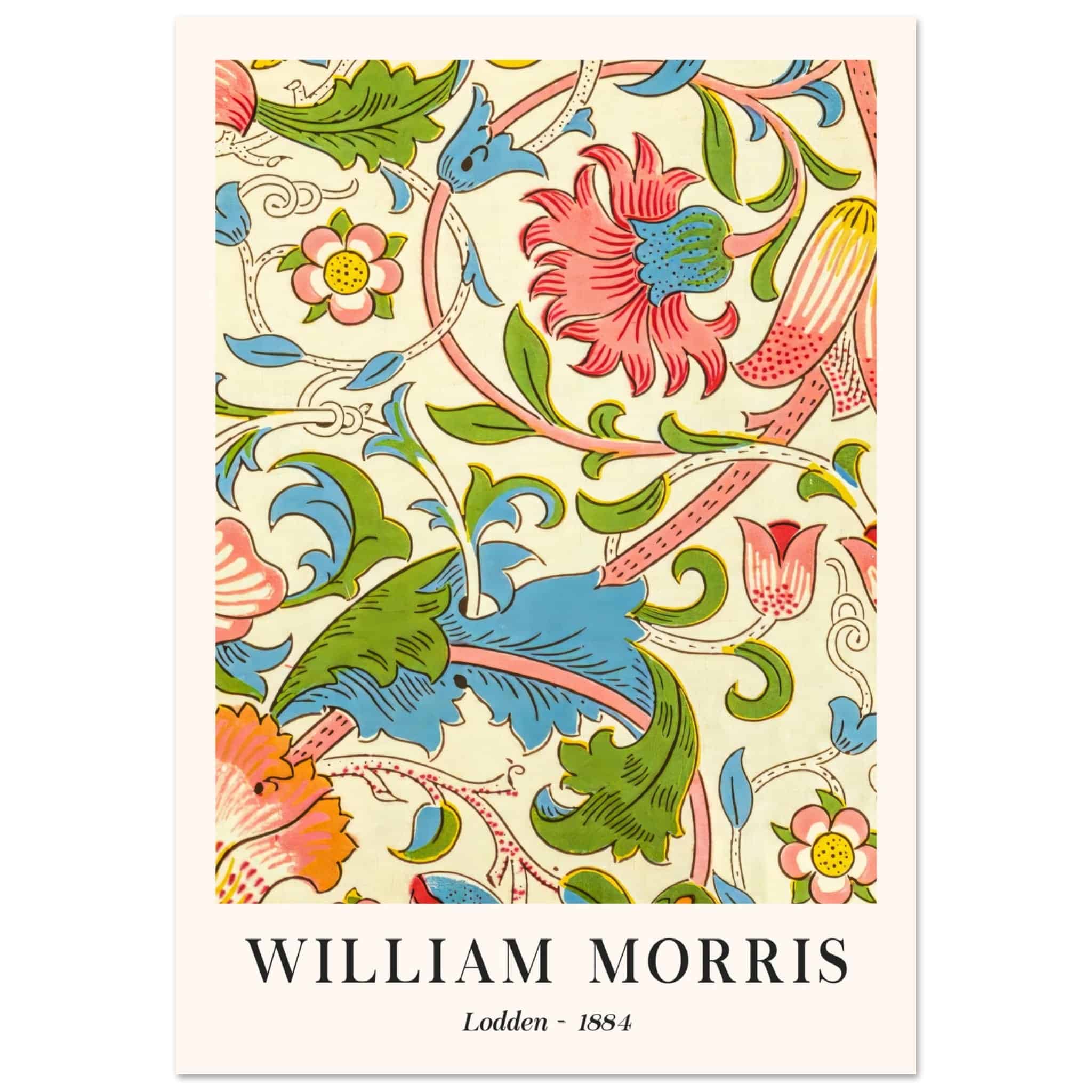 Artfulprints Poster William Morris - Lodden 1884  - 70x100 cm - Meerkleurig