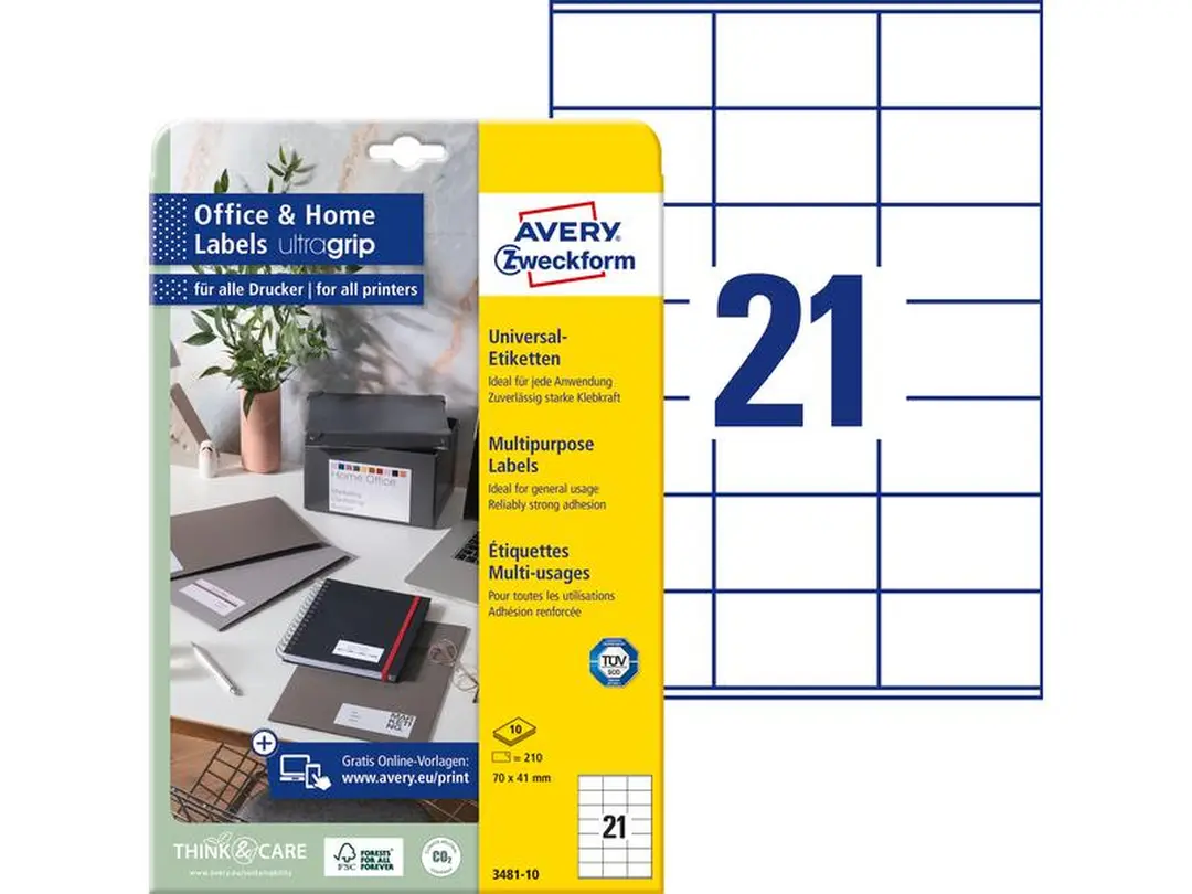 Etiketten 10er-Set Avery Zweckform