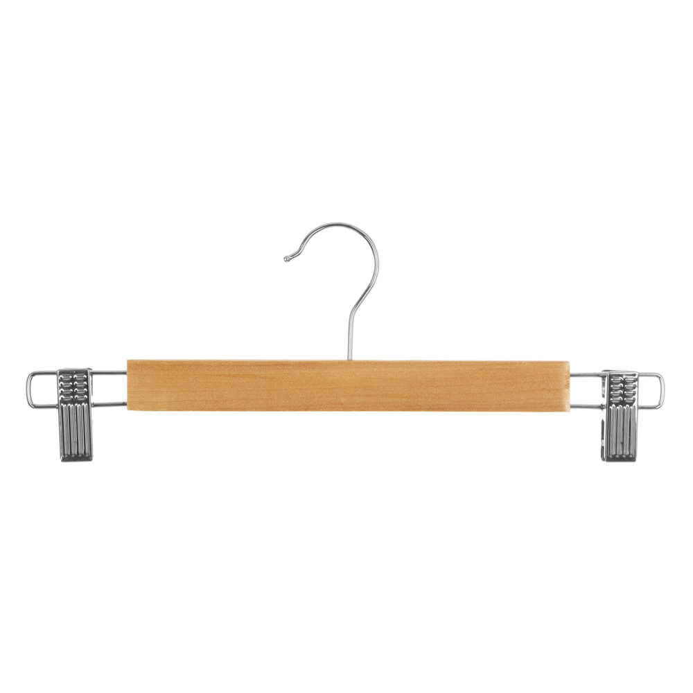 Conjunto de 3 cabides em madeira com pinças