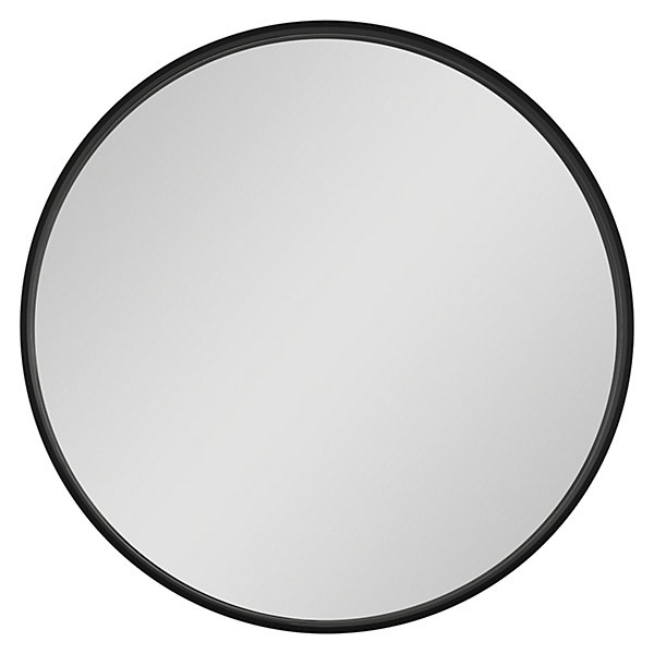 Miroir salle de bains rond diamètre 60 cm Tisa noir