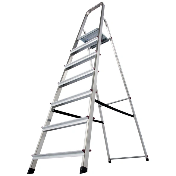 Stufen-Stehleiter »CORDA«, 7 Sprossen, Aluminium