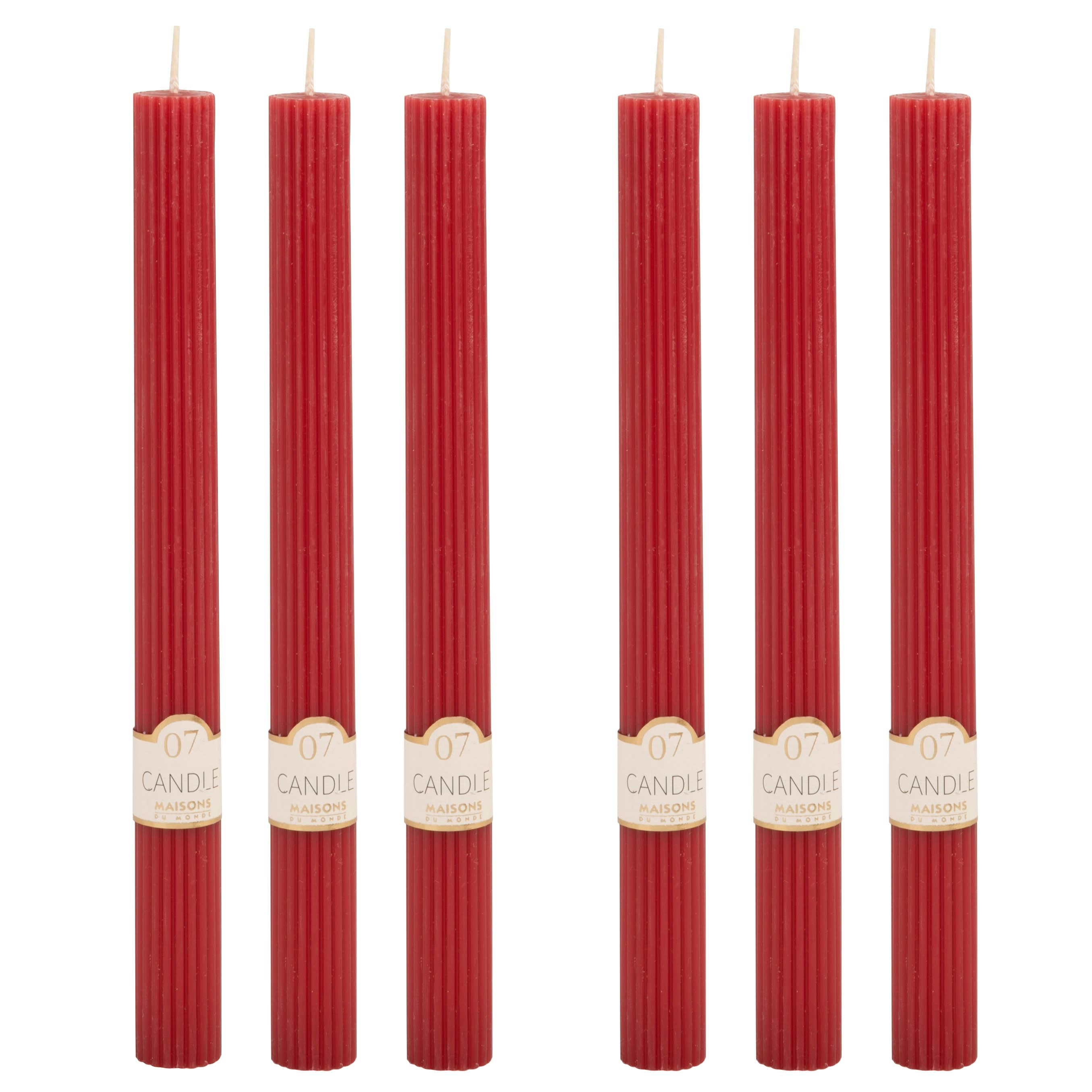 COLORAMA - Bougie longue rouge H24