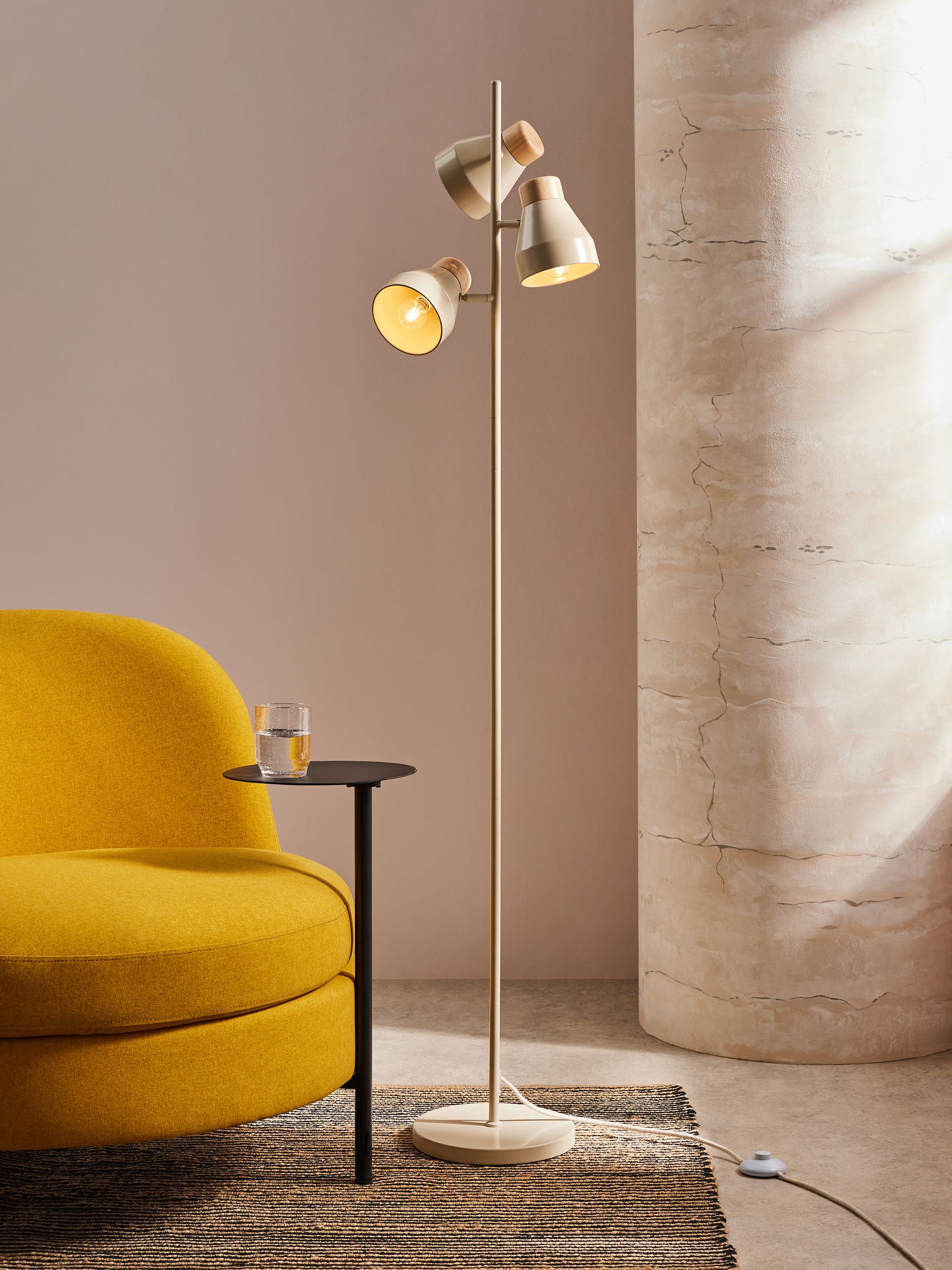 Albert Floor Lamp in Cream