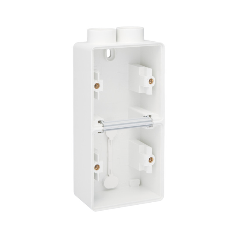 Boîtier en saillie Hydro double 2 entrées blanc NIKO