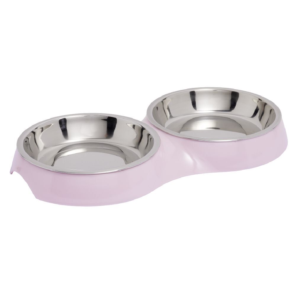 Gamelle double pour chat inox (2 modèles)