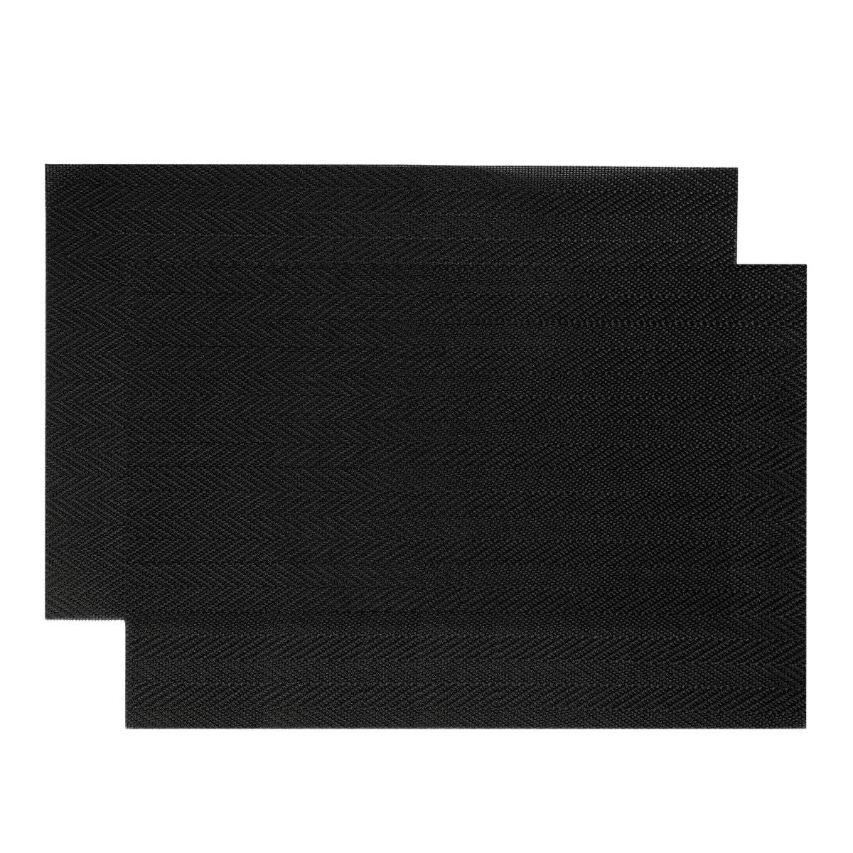Maty stołowe CLASIC czarne, zestaw 2szt. 30x45 cm HOMLA