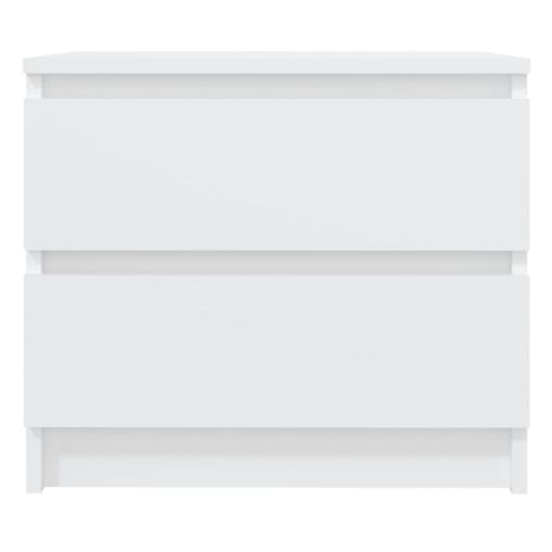 NNEVL Bed Cabinet White 50x39x43.5 cm Chipboard